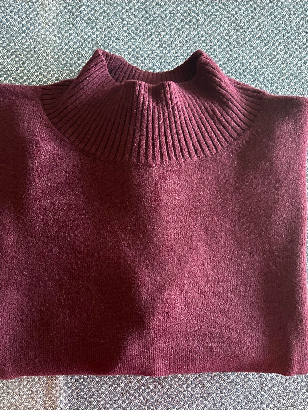 French Connection Burgundy Mock Neck Sweater